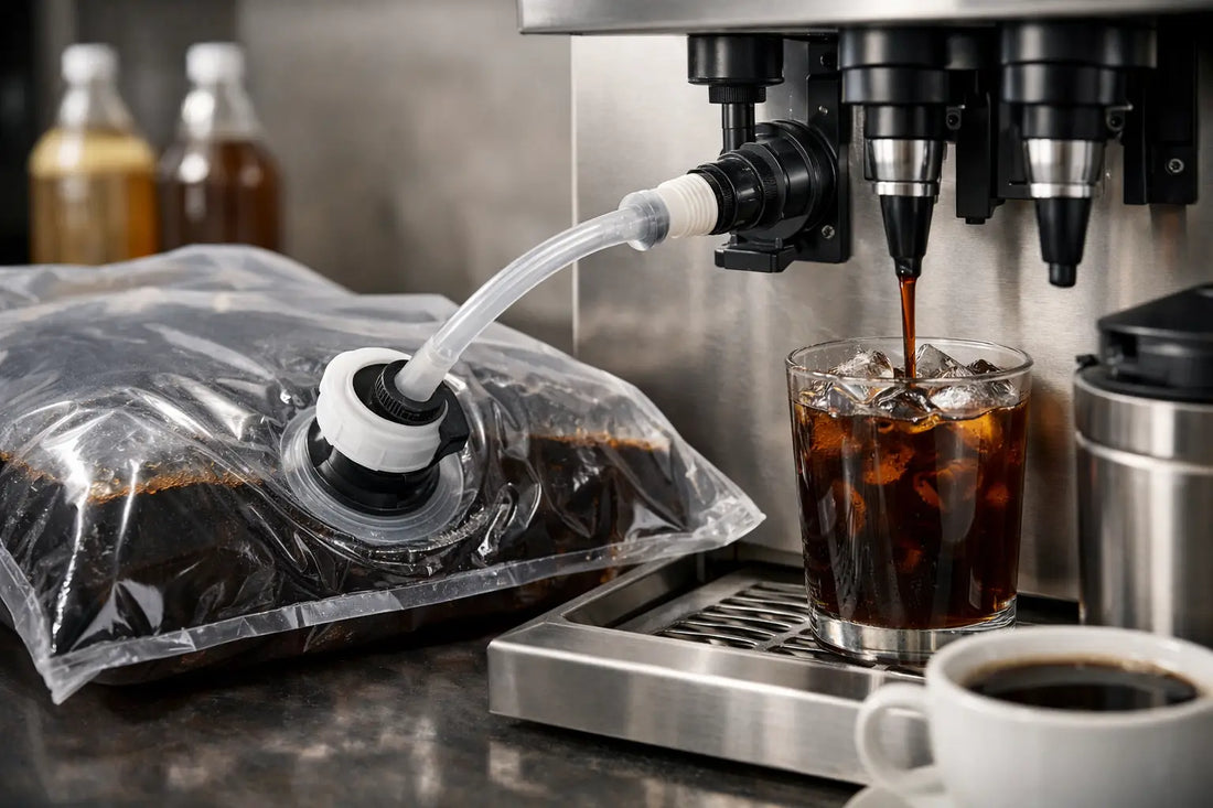 Scholle Connection Coffee Syrup Bag Setup Guide