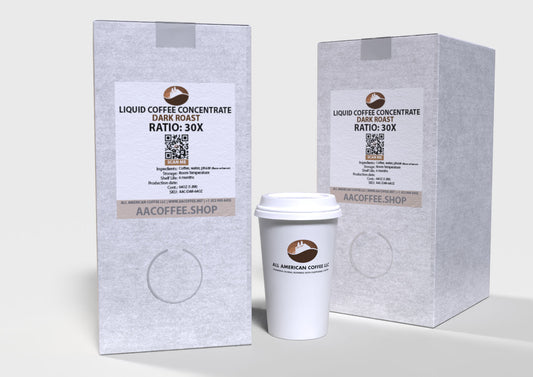 Dark Roast - Liquid Coffee Concentrate 30X - 2 x 64oz BiB Master Case with Scholle connection.