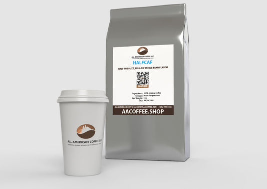 all american coffee llc 5 lb whole bean coffee halfcaf