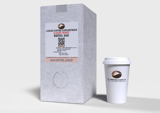 Classic Roast - Commercial Liquid Coffee Concentrate 30X - 1 x 64oz BiB with Scholle connection.