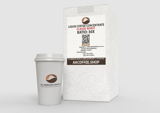 all american coffee llc liquid coffee concentrate 64oz bag in box classic roast