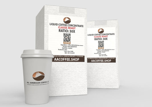 all american coffee llc liquid coffee concentrate 2 x 64oz bag in box classic roast
