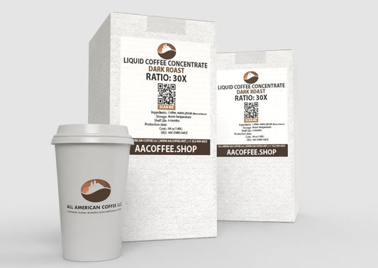 all american coffee llc liquid coffee concentrate 2 x 64oz bag in box dark roast