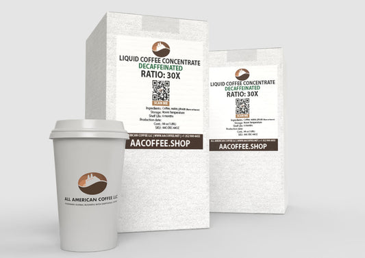 all american coffee llc liquid coffee concentrate 2 x 64oz bag in box decaffeinated